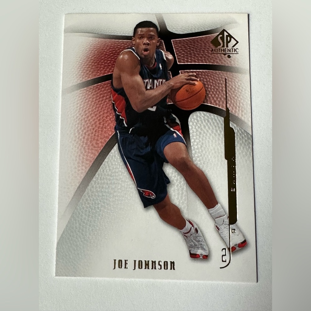 SP Authentic Joe Johnson Basketball Trading Card - Blue/Red